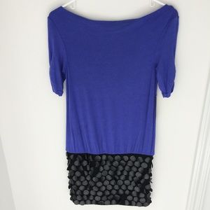 Nicole Miller Kids Dress Blue with Dot Skirt  Sz10